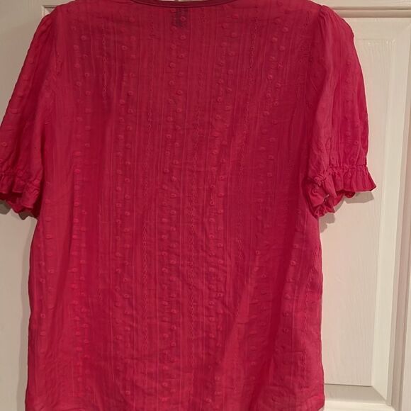 Bubblegum pink polyester blouse - Picture 5 of 6